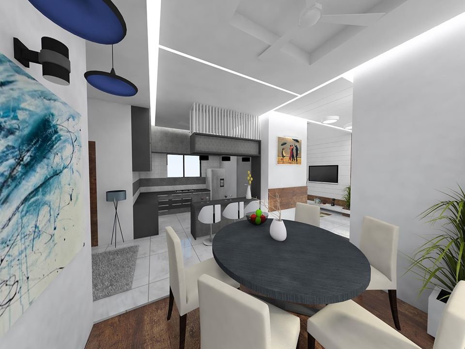 Open Concept Dining Room & Kitchen comprises