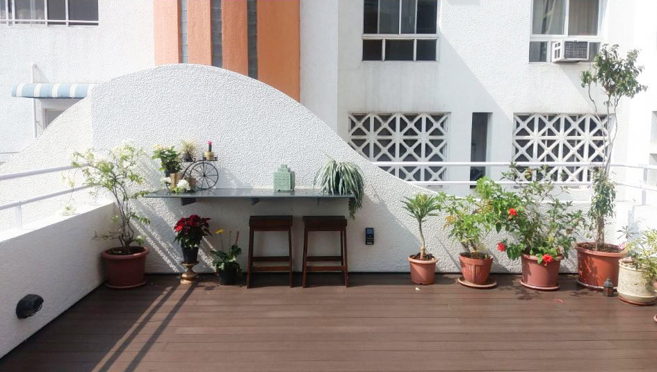 Open Terrace with various Potted Plants