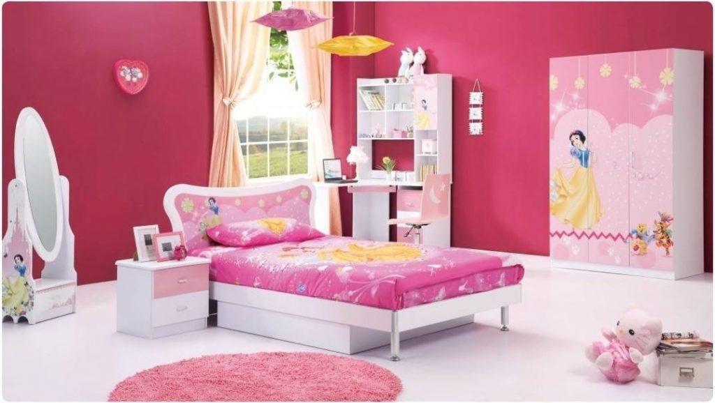 Pink Barbie Themed Childrens Bedroom