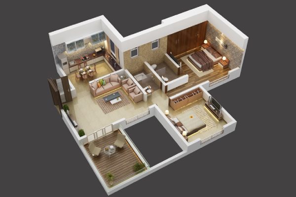 Architecture Design of 2Bhk-Sai-Sahavas
