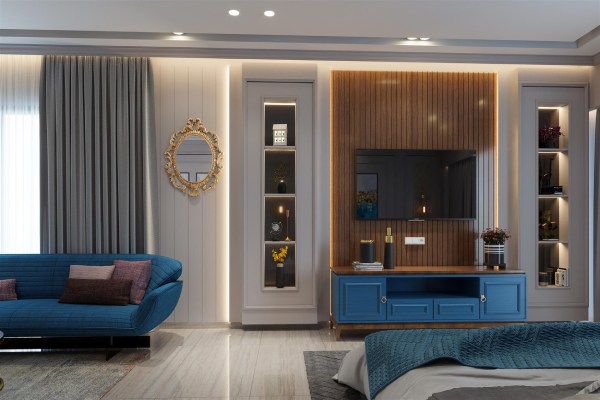 T.V. Unit Interior Design (R.K. Singh Villa-C-322, Vapi)