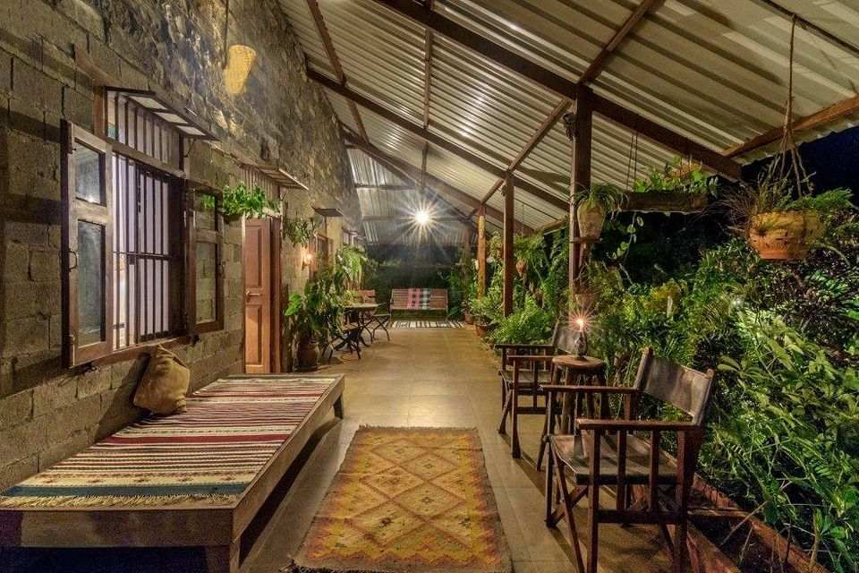 The Traditional Rustic Style Residence has a Beautiful Verandah