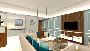 This Contemporary Style Living Room
