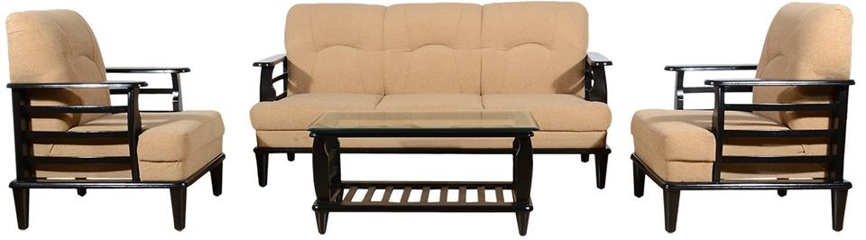Traditional Style Sofa with Wooden Frame