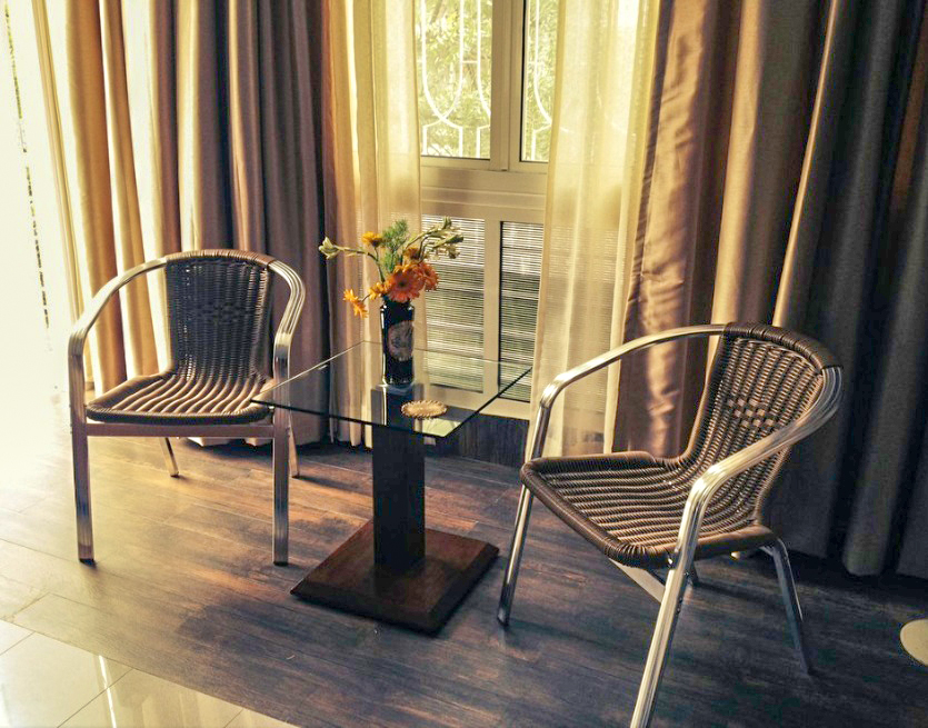 Wicker Chair with a Metal Frame