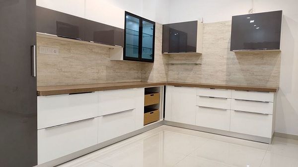 L-Shape Kitchen Interior Work, (Wakad, Pune)