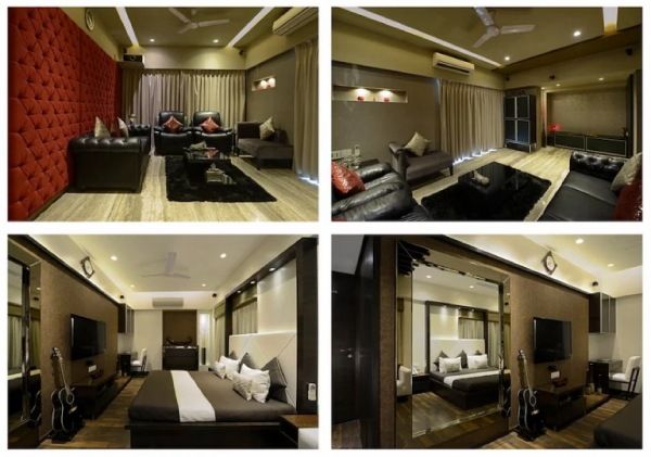 Shah Residence, Bedroom & Home Theatre Design