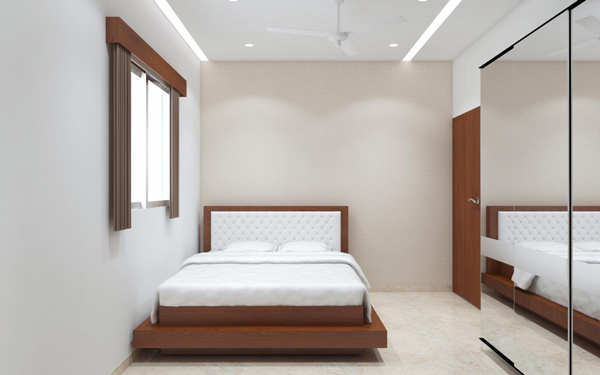 Bedroom Interior Design - Dev Residency Yogichowk, Surat