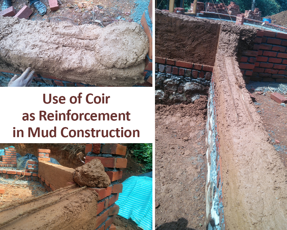 Use of Coir Rope as Reinforcement in Mud Construction