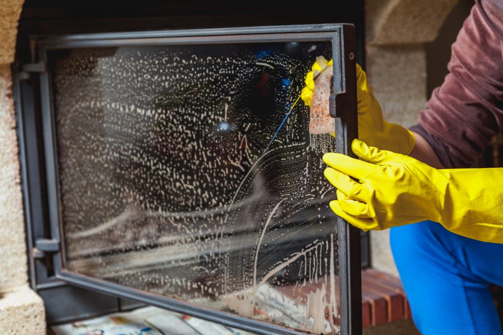 Cleaning Glass Fireplace Doors