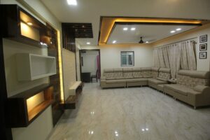 Contemporary Large Living Room incorporating L- Shaped Modular Sectional Sofa