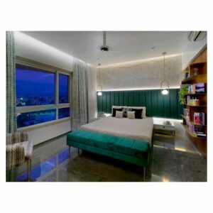 Contemporary Styled Bedroom with Wooden Double Bed with Storage below - 2