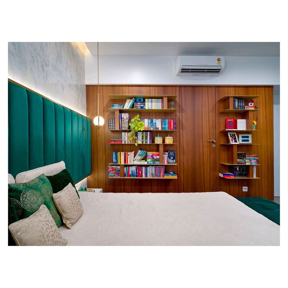Contemporary Styled Bedroom with Wooden Double Bed with Storage below