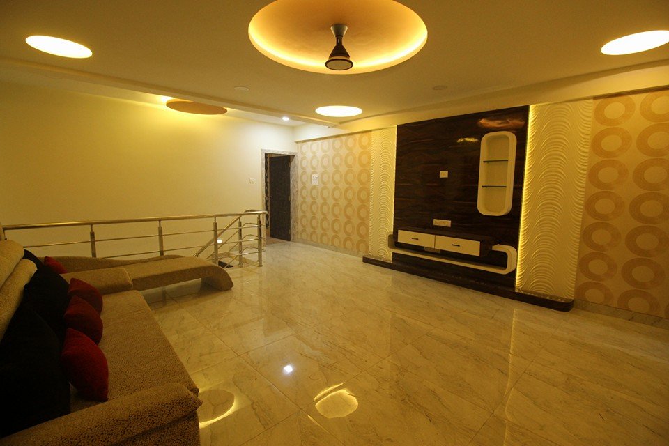 Family Sitting Area besides Staircase on First Floor accommodating Sofa