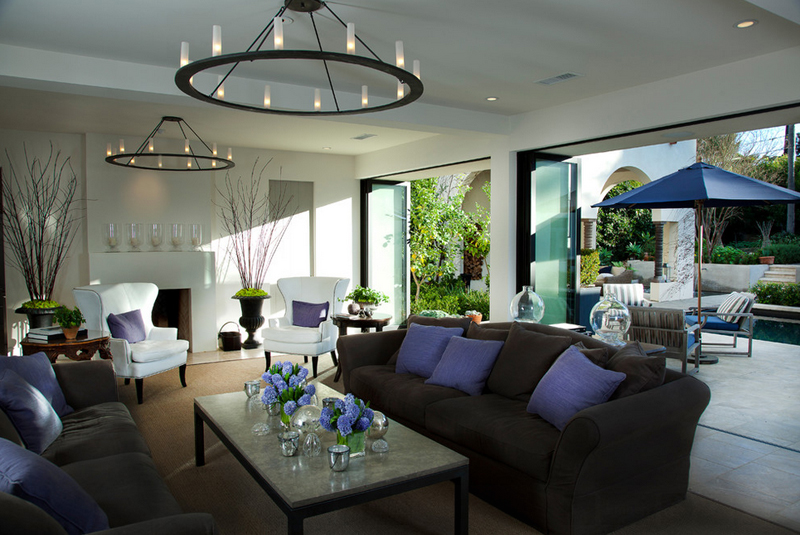 Living Room with Candles
