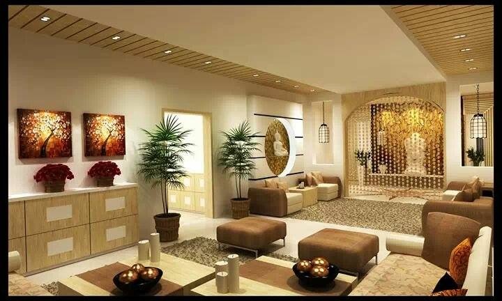 Living Room with Candles