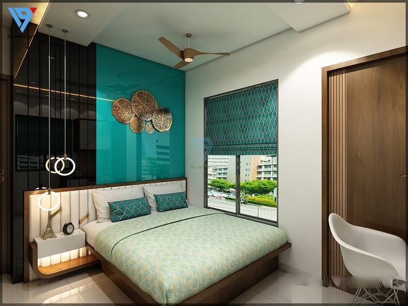 Minimalist Night Table Decor with Pendant Light