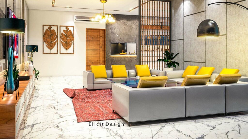TV Unit for Living Room with U-Shaped Seating