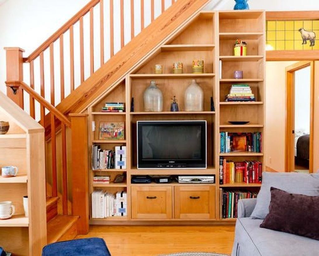 TV Unit Under Staircase