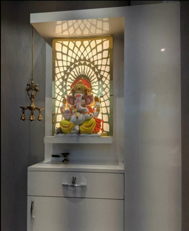 White Coloured Glossy Finish Temple
