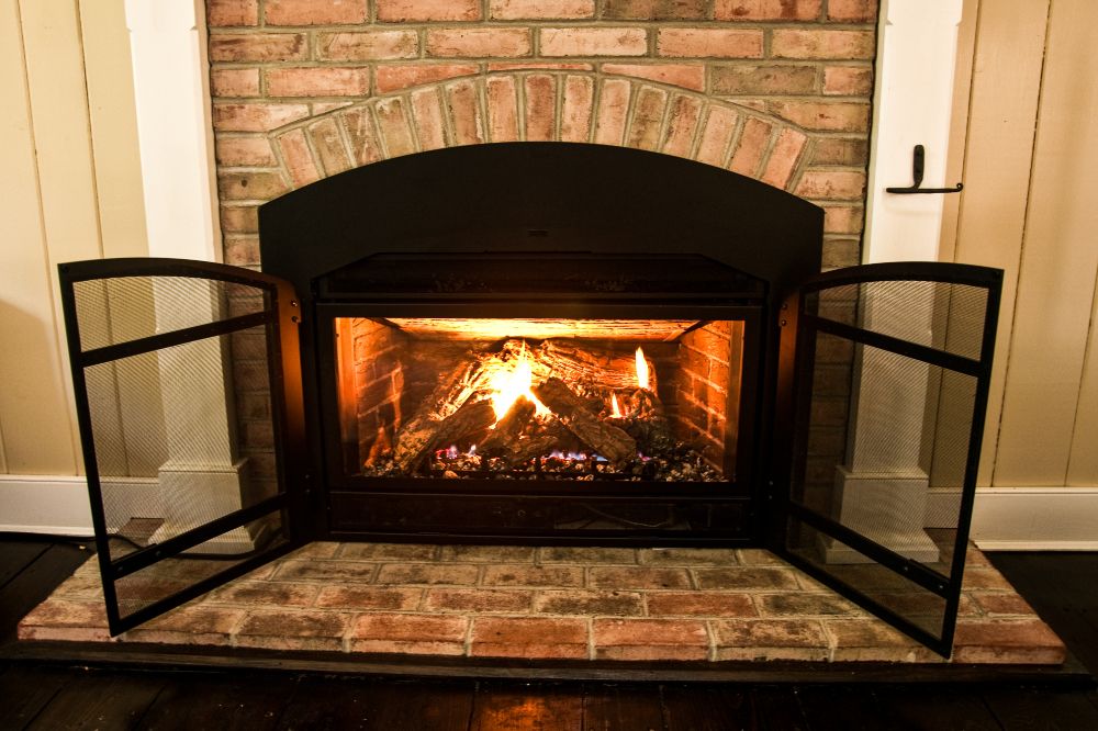 Wood-Burning Fireplace