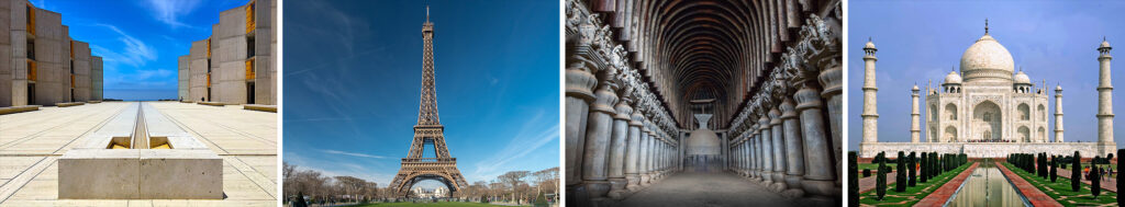 Rhythm followed in different Architectural places