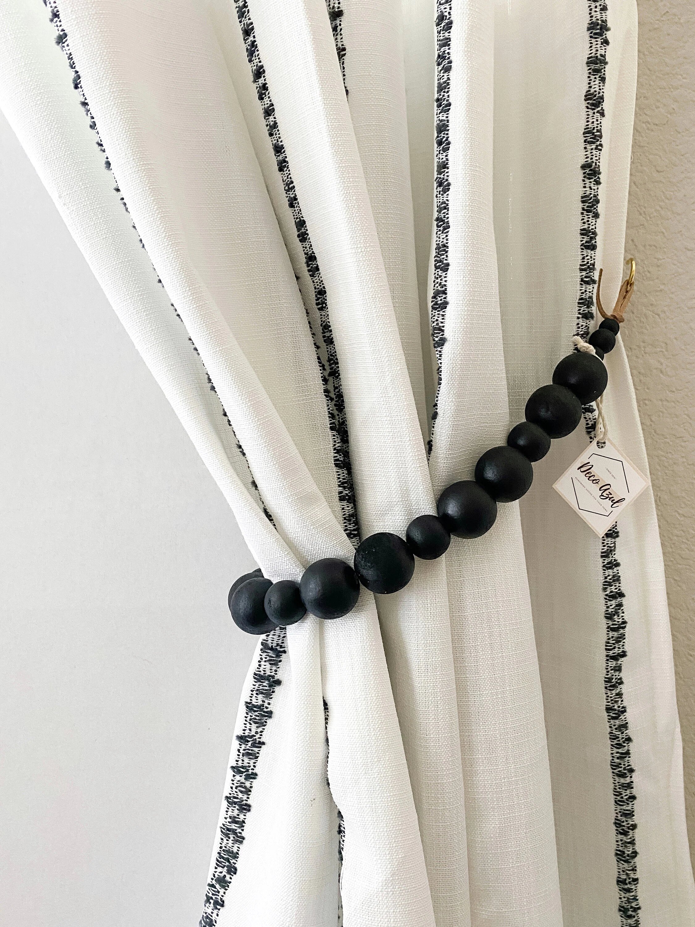 Beaded Rope as Curtain Tieback Beaded Rope as Curtain Tieback