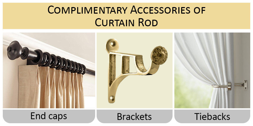 Complementary accessories of curtain rod Complementary accessories of curtain rod