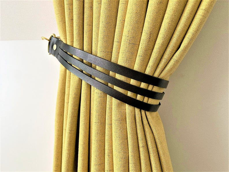 Faux Leather Curtain Tiebacks Faux Leather Curtain Tiebacks