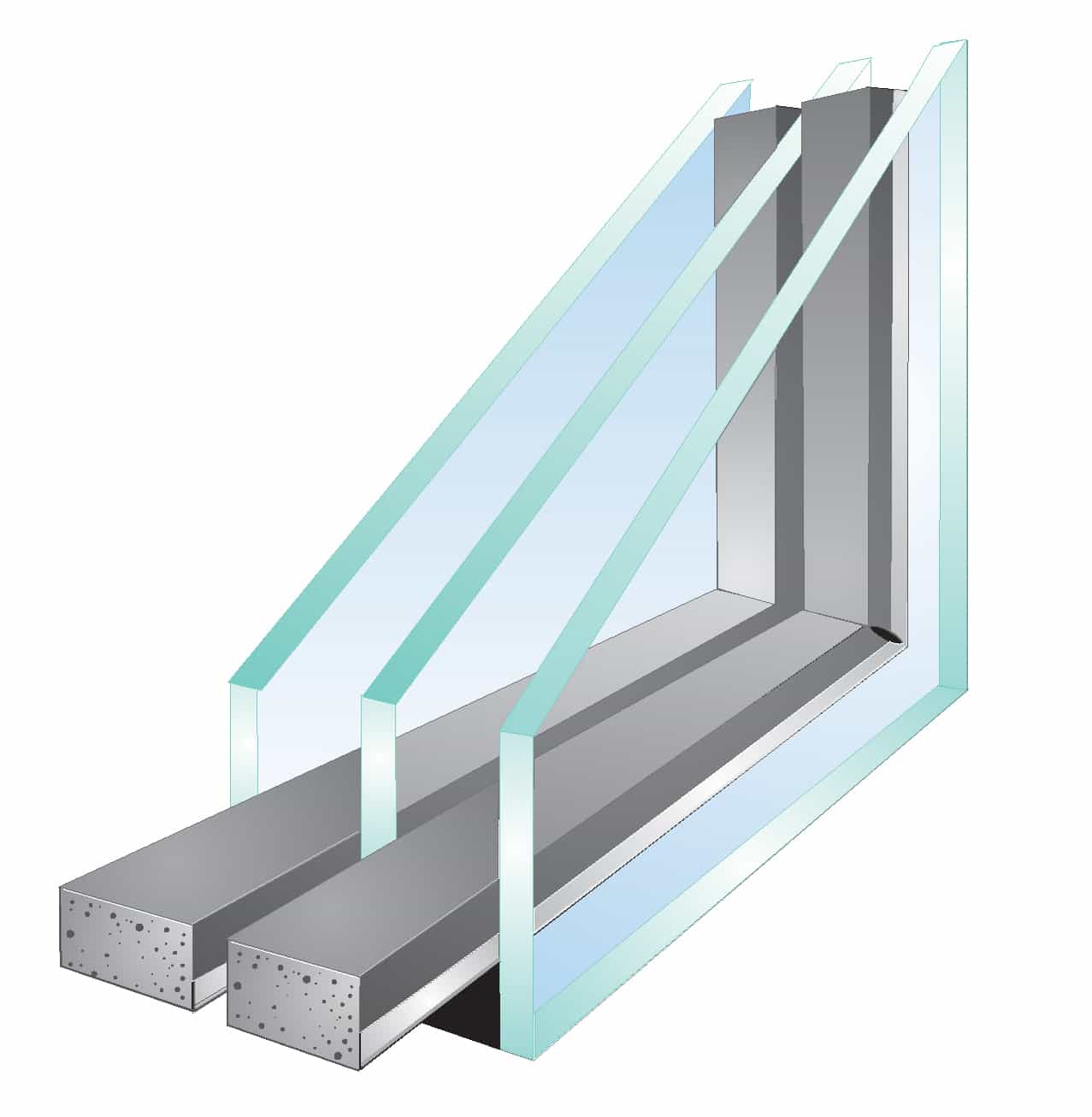 Multiple pane glass