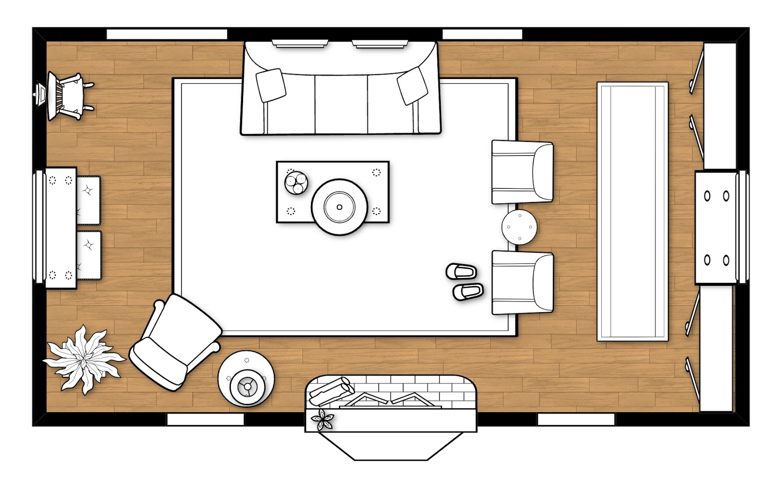 Overall layout of the room