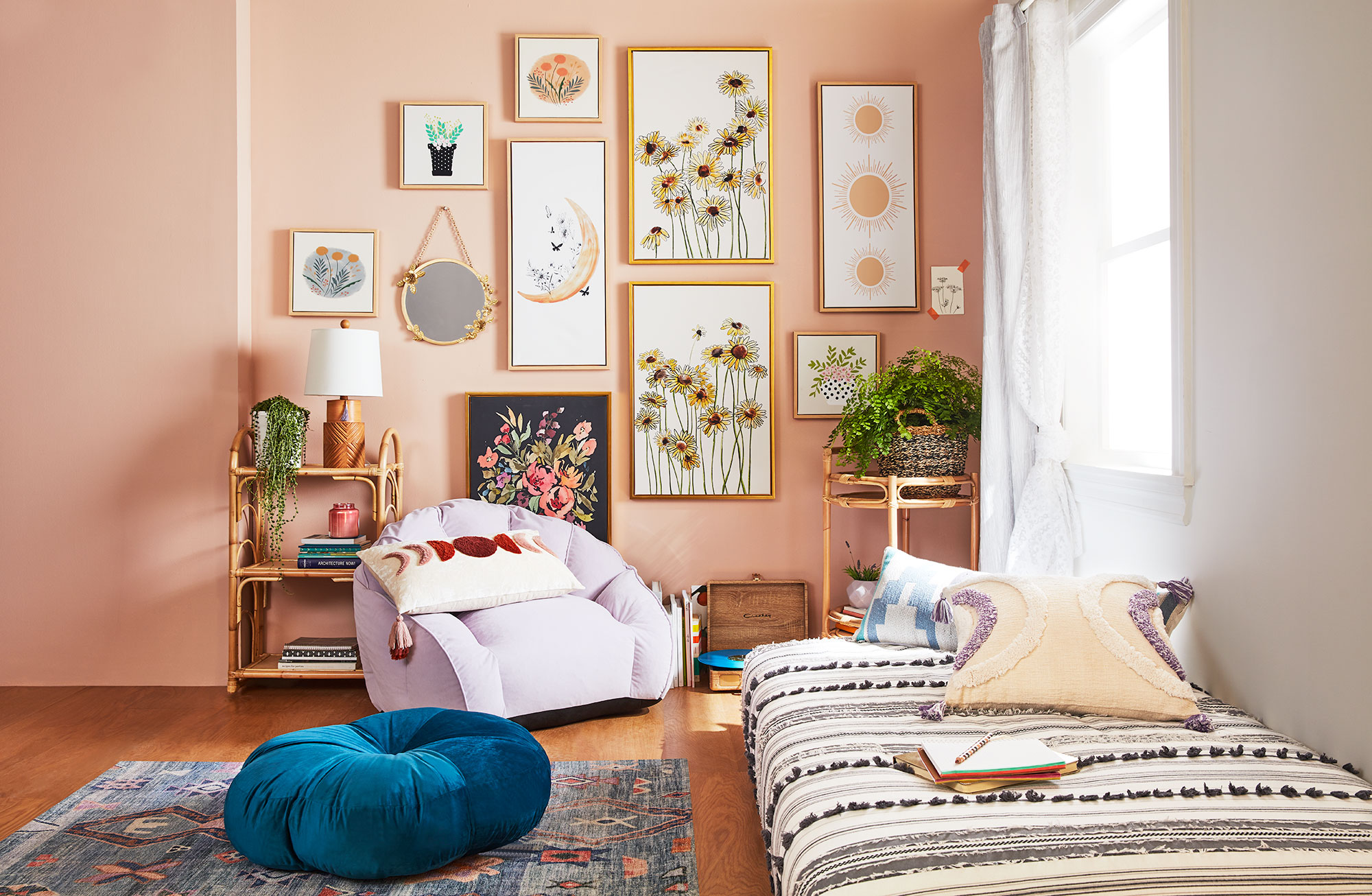 Peach and White Colour Combo