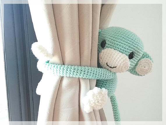 Stuffed Toys as Curtain Tiebacks Stuffed Toys as Curtain Tiebacks