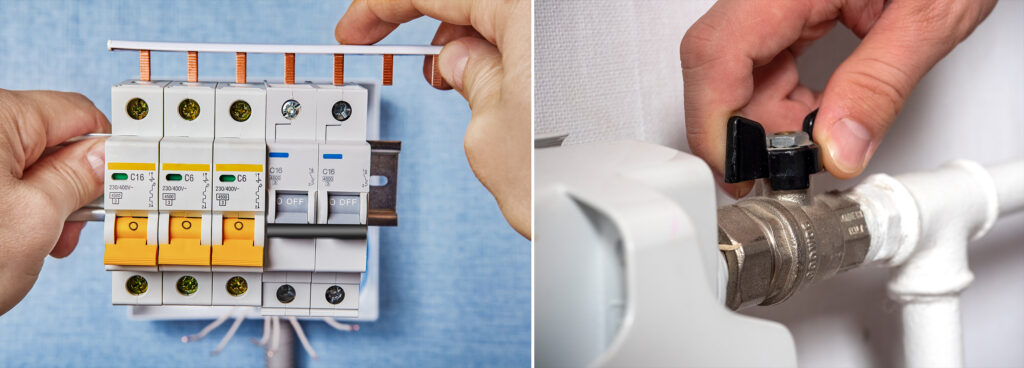 Turn Off The Circuit Breakers And Water Supply Turn Off The Circuit Breakers And Water Supply