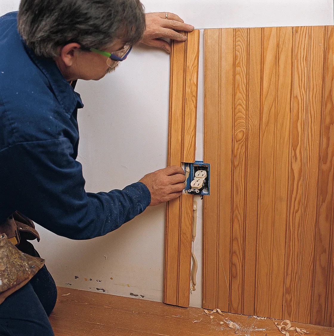 Cut the Shape in Beadboard Wainscoting Sheet