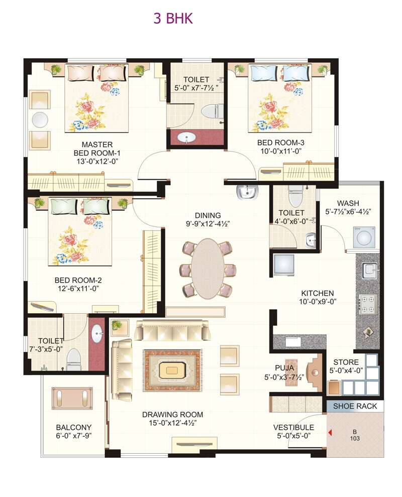 Floor Plan of a Flat