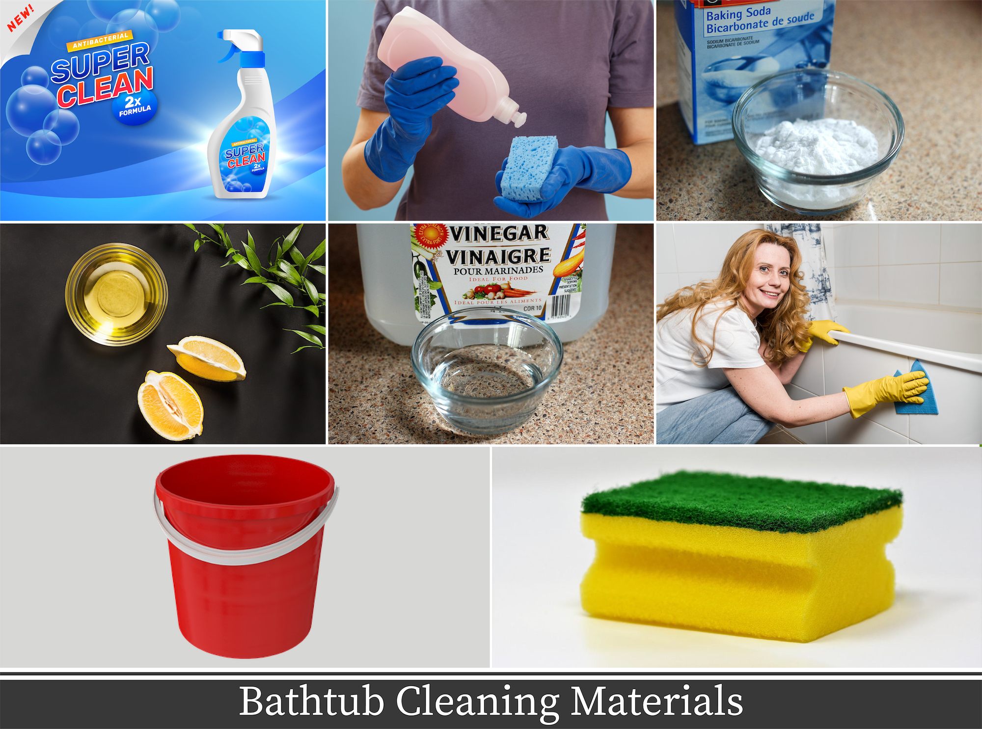Materials to Clean Bathtub Materials to Clean Bathtub
