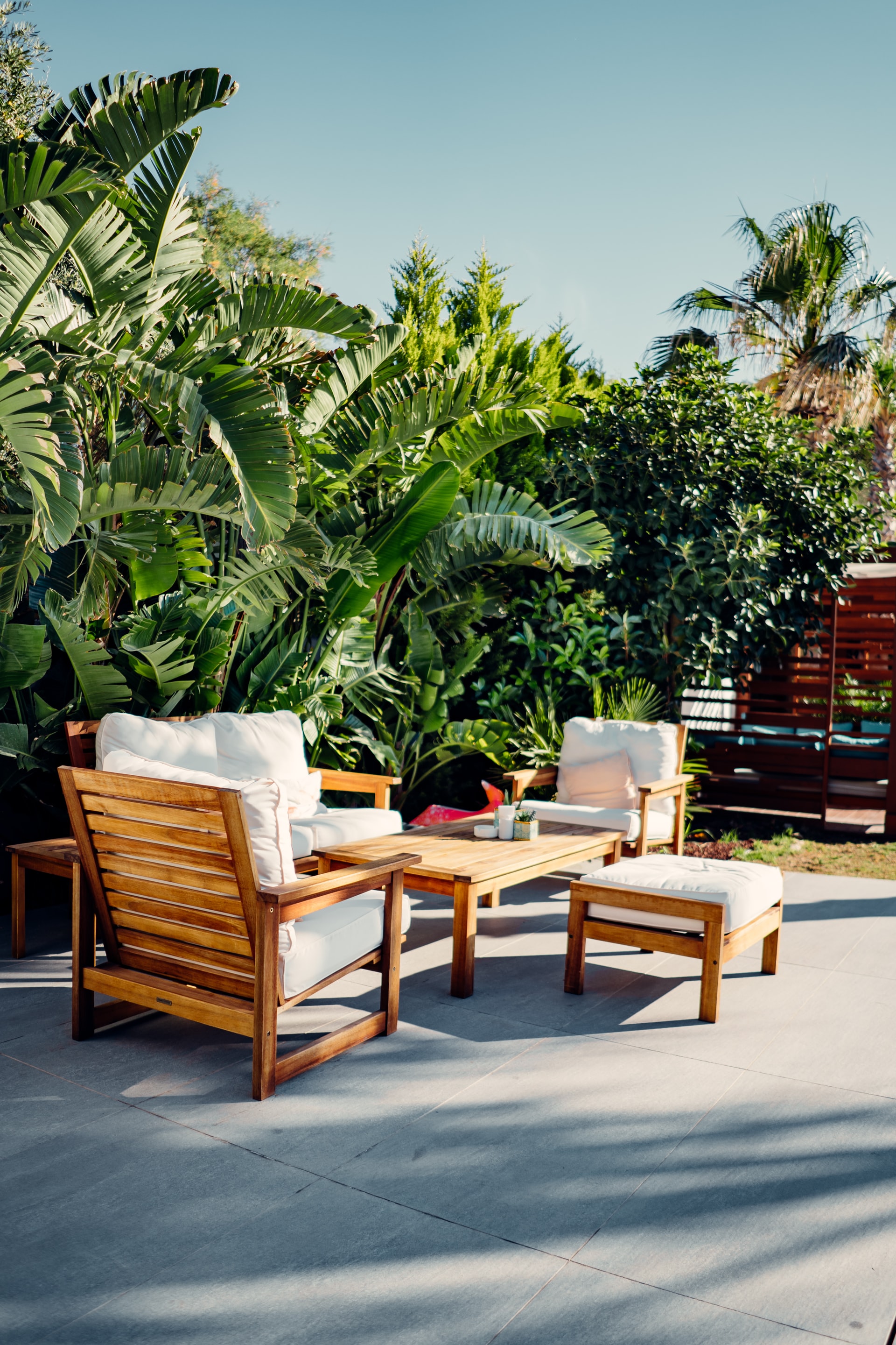Patio Furniture on Sunny Day Patio Furniture on Sunny Day