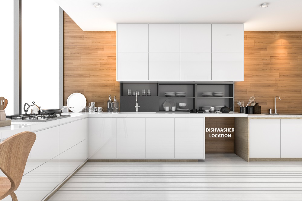 Prepare Dishwasher Location In Kitchen
