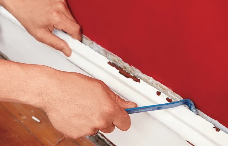 Remove Existing Wainscoting Panels Remove Existing Wainscoting Panels