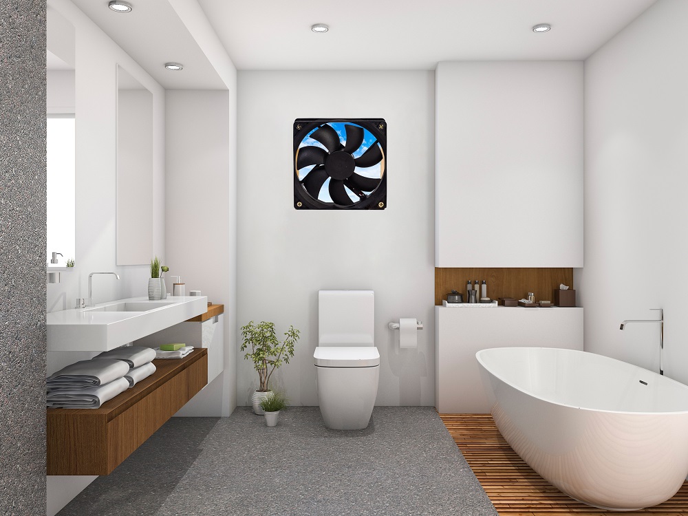 Set The Bathroom Exhaust Fan Assembly In Place Set The Bathroom Exhaust Fan Assembly In Place