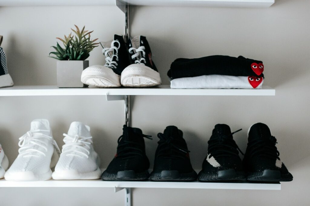 Shoes in Shoe Rack