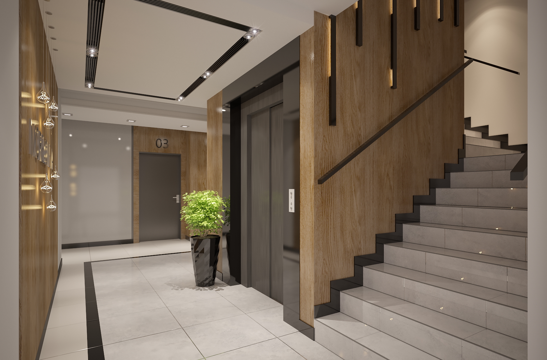 Staircase / Lift / Common Passage Area of an apartment