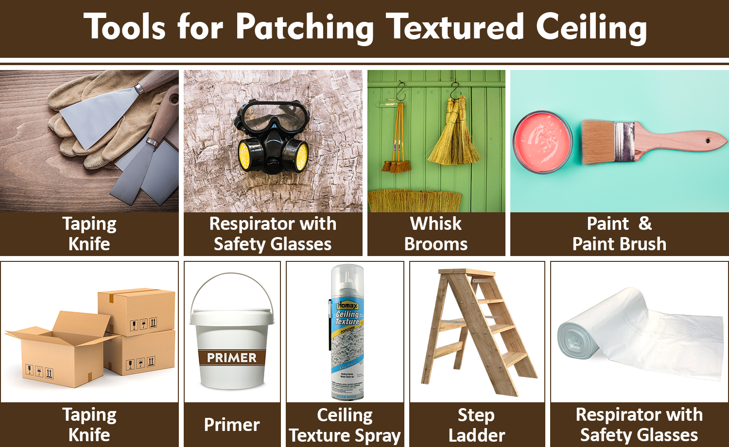 Tools for Patching Textured Ceiling