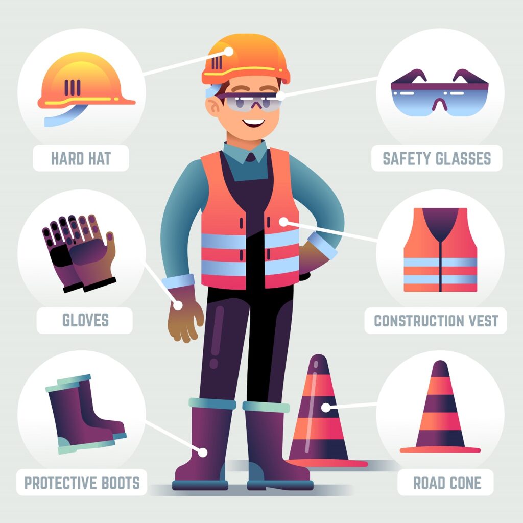 Wearing PPE during Demolition Work