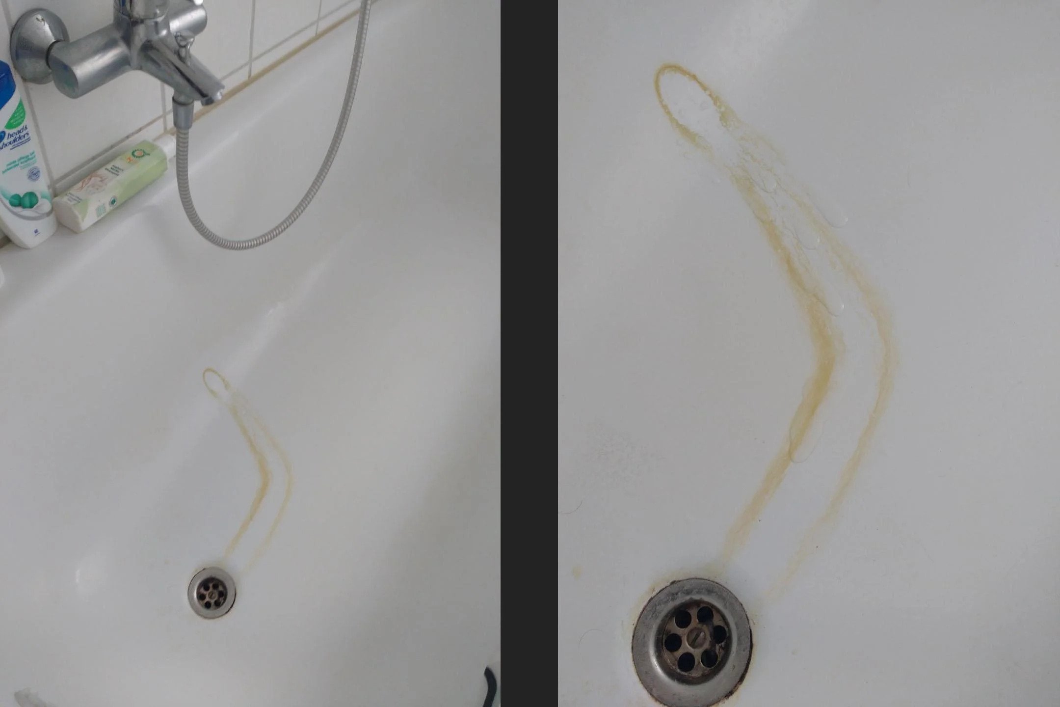 Yellow Stains in Bathtub Yellow Stains in Bathtub