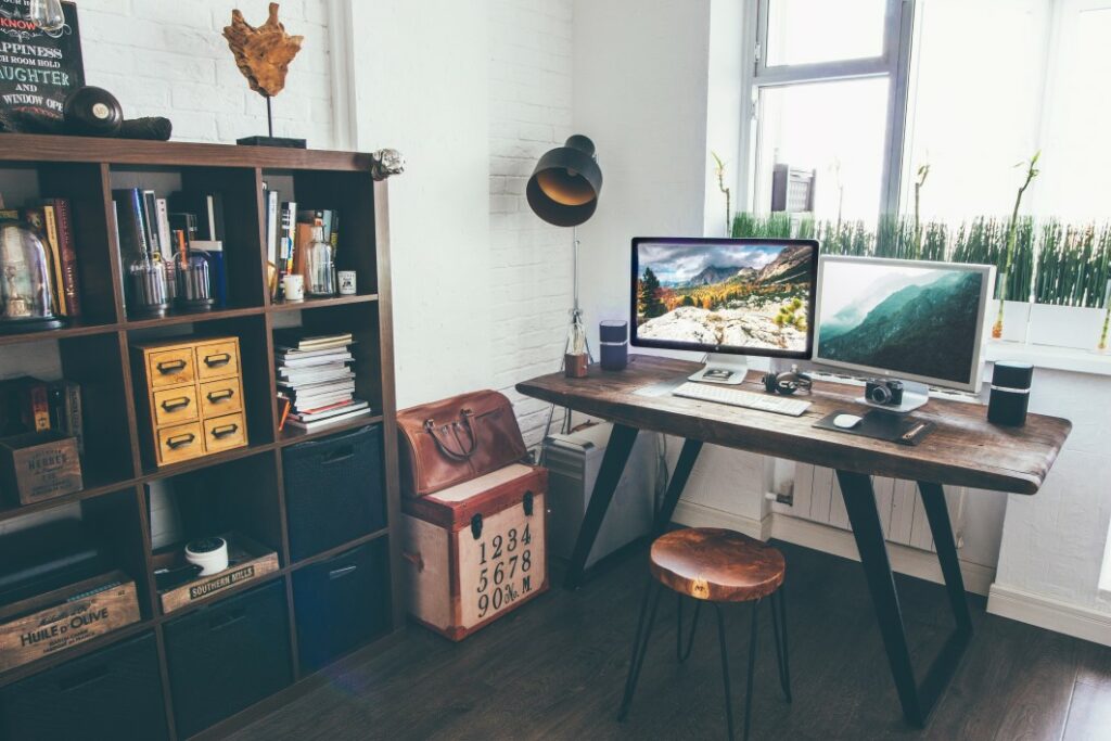 A closet office