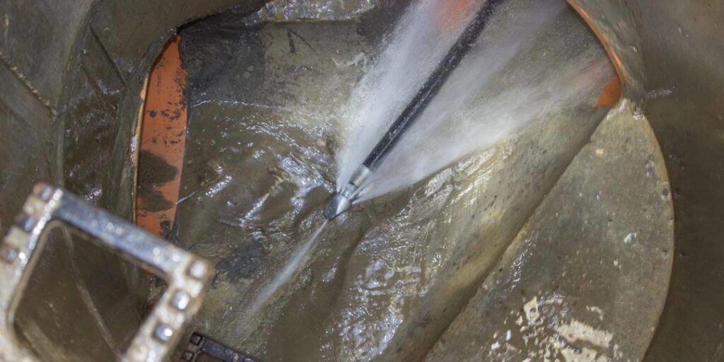 Water Jet Cleaning of Drain Water Jet Cleaning of Drain