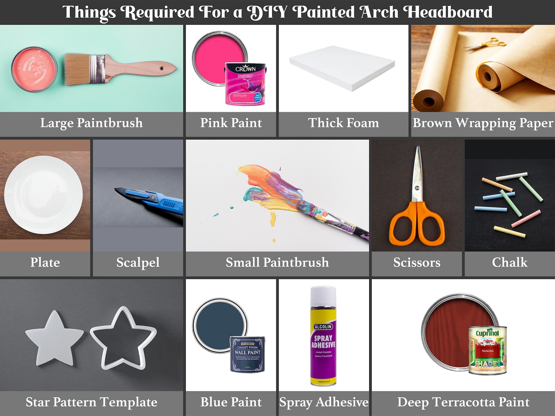 Things Required For DIY Painted Headboard Things Required For DIY Painted Headboard