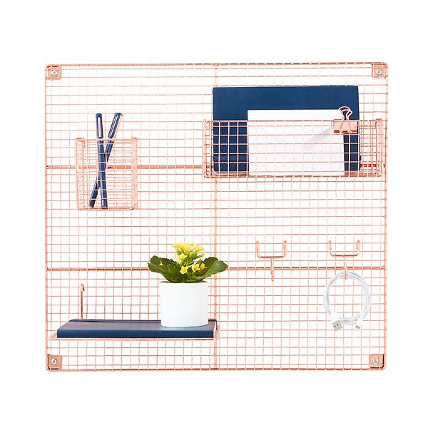 Rose Gold Wire Wall Grid Rose Gold Wire Wall Grid